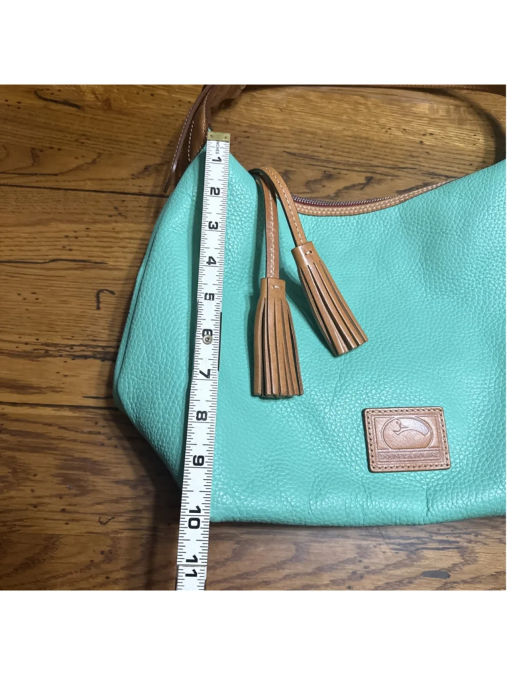 Dooney & Bourke Pebble Grain Paige Sac Hobo Bag in Carribean Green
